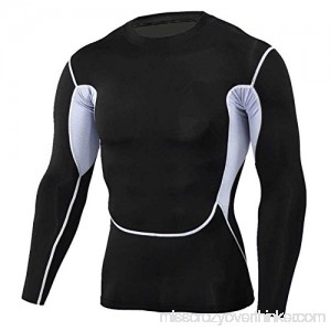 PKAWAY Mens Quick Dry Long Sleeve Camo Compression Workouts Shirt Black B07QHXL42K